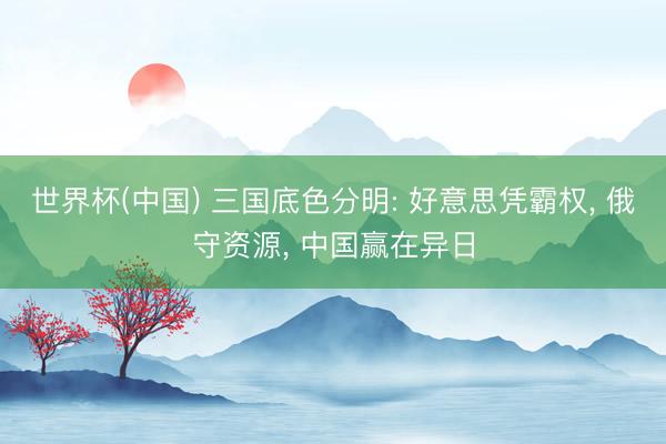 世界杯(中国) 三国底色分明: 好意思凭霸权， 俄守资源， 中国赢在异日