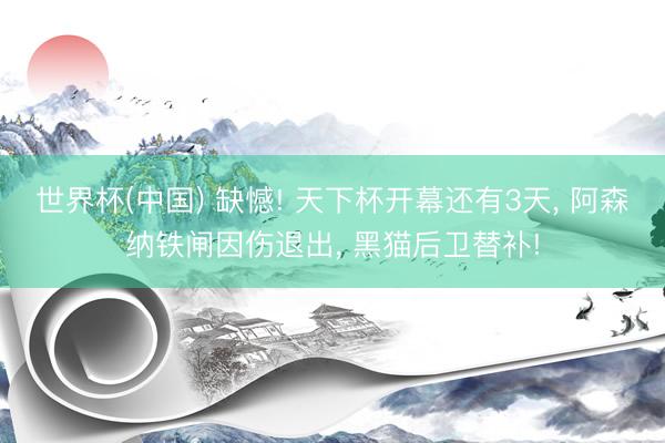 世界杯(中国) 缺憾! 天下杯开幕还有3天， 阿森纳铁闸因伤退出， 黑猫后卫替补!