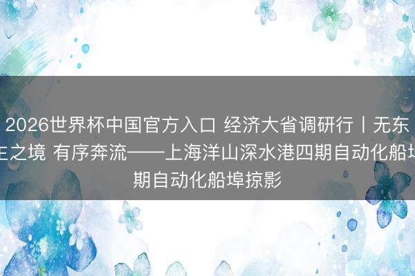 2026世界杯中国官方入口 经济大省调研行丨无东说念主之境 有序奔流——上海洋山深水港四期自动化船埠掠影
