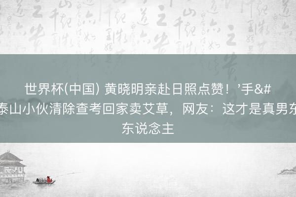 世界杯(中国) 黄晓明亲赴日照点赞！'手'攀泰山小伙清除查考回家卖艾草，网友：这才是真男东说念主