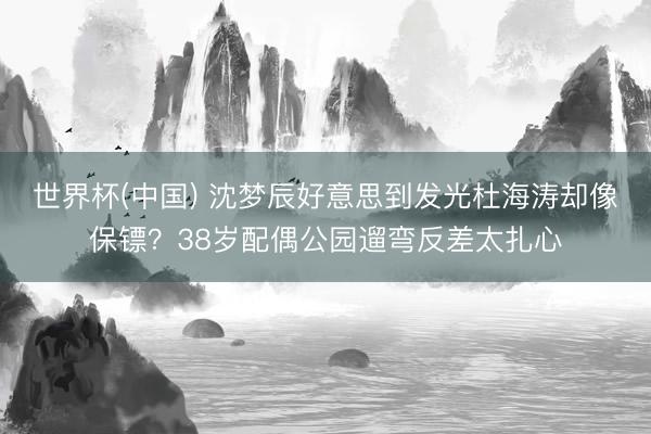 世界杯(中国) 沈梦辰好意思到发光杜海涛却像保镖？38岁配偶公园遛弯反差太扎心